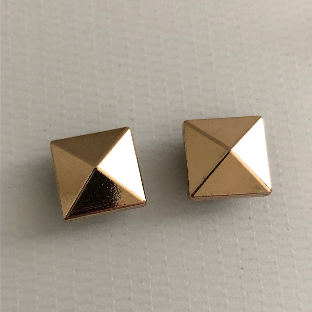 JiBBiTz “heavy” GOLD metal chains pyramid studs butterfly NWOT quality pieces - Picture 3 of 10